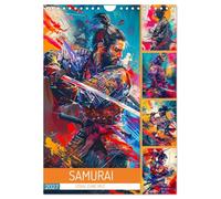 Samurai - Stahl Ehre Mut (Wandkalender 2027 DIN A4 hoch), CALVENDO Monatskalender: Entdecke Monat für Monat die farbenprächtigen furchtlosen Samurai.