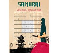 Samurai Sudoku faciles à Difficiles avec solutions: Livre de 500 Sudoku pour Adultes , superposés en 100 puzzles de style samouraï .