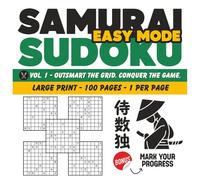 Samurai Sudoku Large Print Puzzle Book for Adults and Seniors: 100 Easy Samurai Style Puzzles to Train Your Brain | Volume 1 Beginner Logic Games: A ... and Relaxation from the Sudoku Genius Series