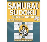 Samurai Sudoku Puzzle Book Easy, Medium, Hard: Volume 1 with Solutions Included