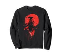 Samurai Warrior Ronin Retro Moon Anime Art Japonais Sweatshirt