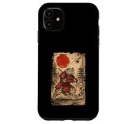 Samurai Warrior Snow Leopard Japanese Vintage Graphic Humor Coque pour iPhone 11