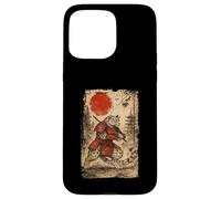 Samurai Warrior Snow Leopard Japanese Vintage Graphic Humor Coque pour iPhone 15 Pro Max