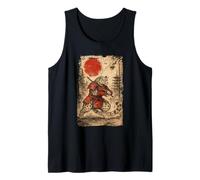 Samurai Warrior Snow Leopard Japanese Vintage Graphic Humor Débardeur