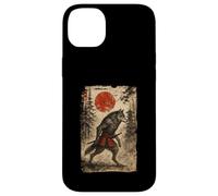 Samurai Warrior Wolf Japanese Vintage Graphic Ukiyo-e Art Coque pour iPhone 14 Plus