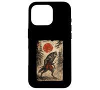 Samurai Warrior Wolf Japanese Vintage Graphic Ukiyo-e Art Coque pour iPhone 16 Pro