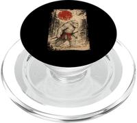 Samurai Warrior Yeti Japanese Vintage Graphic Ukiyo-e Art PopSockets PopGrip pour MagSafe