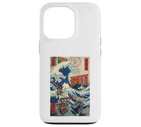 Samurai Warriors Great Wave (Ukiyo-e Japonais) Katana Bushido Coque pour iPhone 13 Pro