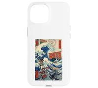 Samurai Warriors Great Wave (Ukiyo-e Japonais) Katana Bushido Coque pour iPhone 15