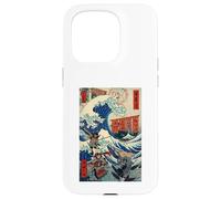 Samurai Warriors Great Wave (Ukiyo-e Japonais) Katana Bushido Coque pour iPhone 15 Pro