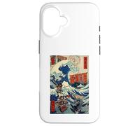 Samurai Warriors Great Wave (Ukiyo-e Japonais) Katana Bushido Coque pour iPhone 16