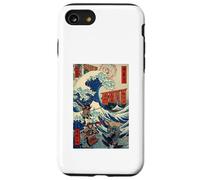 Samurai Warriors Great Wave (Ukiyo-e Japonais) Katana Bushido Coque pour iPhone SE (2020) / 7/8