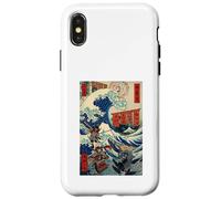 Samurai Warriors Great Wave (Ukiyo-e Japonais) Katana Bushido Coque pour iPhone X/XS