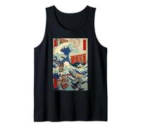 Samurai Warriors Great Wave (Ukiyo-e Japonais) Katana Bushido Débardeur
