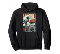 Samurai Warriors Great Wave (Ukiyo-e Japonais) Katana Bushido Sweat à Capuche