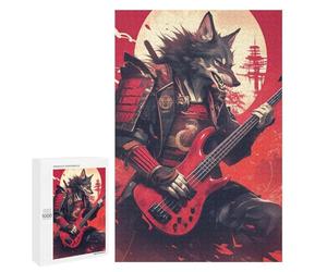 Samurai Wolf Bassist Puzzle 1000 Pièces Educa Jouet en Bois Cadeau Unique Décoration Intérieure Jeu Éducatif Challenge Toy Adultes Et Enfants À Partir De 14 Ans 1000 PCS
