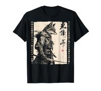 Samurai Wolf Warrior Ink Art Art Japonais T-Shirt