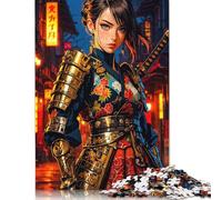 Samurai Woman in City Puzzle 1000 Pièces Educa Jouet en Bois Cadeau Unique De l'art De La Décoration Jeu Éducatif Challenge Toy Adultes & Enfants des 14 Ans 1000pcs (38x26cm)