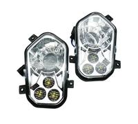 SAMWDK Phare Avant 2 Pièces Pour Polaris Pour RZR S Pour Side X Pour Sides Et 2012-2013 Pour Sportsman Pour RZR 800 900 570 2012-2013 Pour Phare LED ATV Haut Bas 12-24 V(2 PCS Silver)
