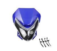 SAMWDK Phare Avant Phare Avant En Plastique PP Modifié Pour Plupart Des Motos Phares LED Pour Motos Tout-terrain Avec Sangles En Caoutchouc(Bleu)