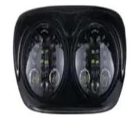 SAMWDK Phare Moto Avant Kit Dassemblage Phares Doubles À LED 575 Pouces Pour Moto Pour Road Pour Glipour EFI Pour FLTRI 1998-2008 2009 2010 2011 2012 2013(Black d)