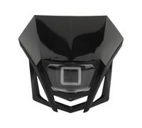 SAMWDK Phare Moto Avant Plaque Phare Moto LED 12V Pour CRF 230 XR 150 125F 250 450 Dirt Bike Pour Enduro Motocross Accessoires Carénage Phare(Le noir)