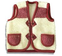 SamWo Chauffe-reins, gilet en pure laine de mouton pour enfants, VANEZZA Parure de lit Produit naturel, pour les enfants de 4-6 ans We/RO