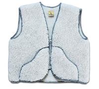 SamWo Chauffe-reins, gilet en pure laine de mouton pour enfants, VANEZZA Parure de lit Produit naturel, pour les enfants de 2-4 ans Gris clair
