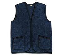 SamWo, Gilet en laine de mouton 100 % laine mérinos, fermeture Éclair SWWA - Bleu - XXXL