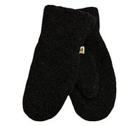 SamWo, Moufles/gants en 100 % laine mérinos, bien chauds, Noir , S