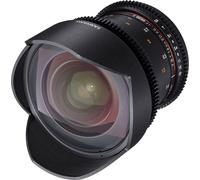Samyang 14mm T3.1 VDSLR II Canon EF – Objectif vidéo manuel avec bague d’engrenage 0,8, grand angle, noir