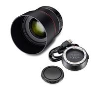 Samyang 8009 AF 85 mm F1.4 EF + Station d'objectif pour Canon EF I Téléobjectif léger et Compact pour Les Prises de Vue Portrait, avec Mise au Point Automatique DSLM Rapide, pour appareils Photo