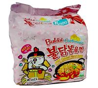 SAMYANG Buldak Carbo Hot Chicken Flavour Ramen Lot de 5 paquets de nouilles coréennes instantanées 130 g