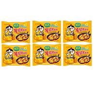 Samyang Buldak Cheese Hot Chicken Flavour Ramen Lot de 6 paquets de nouilles coréennes instantanées 130 g