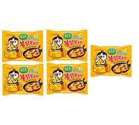 SAMYANG Buldak Cheese Lot de 5 paquets de 5 nouilles coréennes instantanées au fromage - 130 g