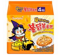 SamYang Buldak Nouilles au poulet épicé saveur 4 fromages - 4 x 145 g