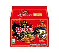 Samyang Buldak ramen de nouilles frites au poulet double épicé coréen chaud, (5x 140g)