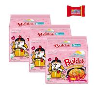 Samyang Carbo Buldak Lot de 3 paquets de 5 paquets de 5 paquets de pâtes nucléaires frites ultra chaudes et épicées Trinovi