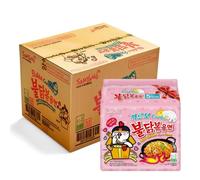 SAMYANG Lot de 40 nouilles instantanées Buldak Ramen Carbonara Cheese Hot Chicken Flavour - Halal Nouilles instantanées méga délicieuses et rapides