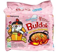 Samyang Lot de 5 nouilles Buldak saveur poulet chaud Carbonara 130 g