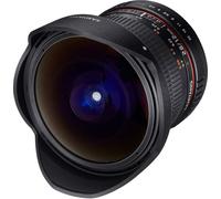 Samyang MF 12mm F2,8 Fisheye Nikon F – Angle de vue 180°, haute luminosité, mise au point manuelle, idéal pour architecture, art et paysage, avec étui et bouchon