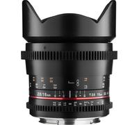 Samyang MF 16mm T2.6 Vidéo Canon EF – Objectif vidéo manuel 16mm pour reflex Canon plein format ou APS-C, idéal pour architecture et paysages