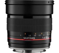 Samyang Objectif DSLR 85/1,4 pour Canon EF AE - Mise au point manuelle avec bague de diaphragme automatique, objectif portrait, noir