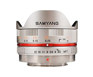 Samyang SAM75M43A Objectif 7,5 mm F3,5 Micro 4/3 Fisheye Argent
