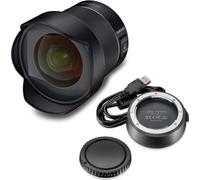 Samyang Set objectif grand angle 8008 AF 14mm F2,8 EF compatible avec Canon EF et Lens Station - angle de vue 116,6°, autofocus précis - focale fixe pour reflex EF plein format & appareils APS-C