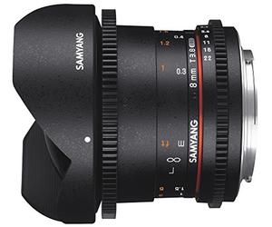 Samyang V-DSLR Objectif 8 mm/T 3,8 Fish-Eye CS UMC Ii pour Sony A Noir