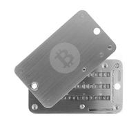 SAMYERLEN Crypto Seed Phrase Storage - Portefeuille Bitcoin sécurisé en acier inoxydable 304, récupération de clés privées, stockage à froid 3 plaques 24 mots compatible avec les portefeuilles