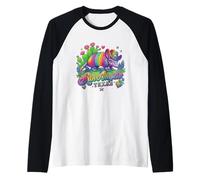 San Angelo Texas Rainbow Armadillo Cowboy Souvenir des années 80 Manche Raglan