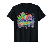 San Angelo Texas Rainbow Armadillo Cowboy Souvenir des années 80 T-Shirt