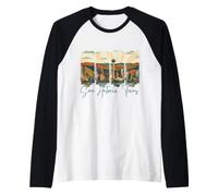 San Antonio Texas Skyline Pride Manche Raglan